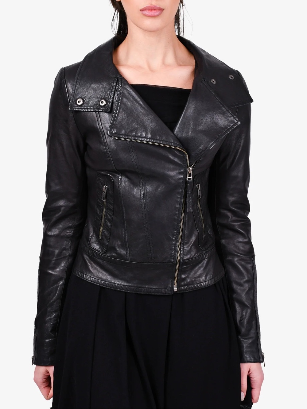 Mackage Black Leather Jacket exclusively for aritzia